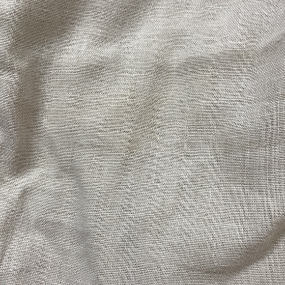 VINTAGE 90s Erika Linen Beige Embroidered Set Pants Medium Top Large Casual - Picture 11 of 11